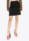 Versace High Waisted Mini Skirt In Black
