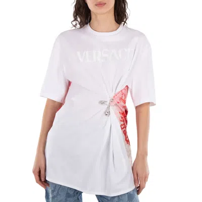 Versace Safety Pin Barocco Sea Printed T-shirt