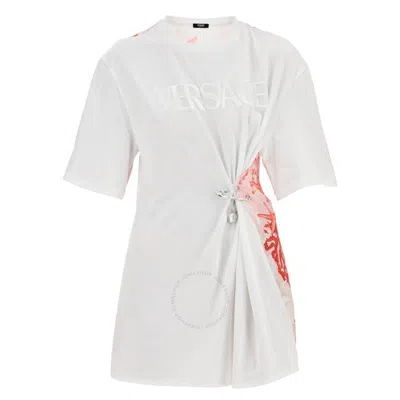 VERSACE VERSACE SAFETY PIN BAROCCO SEA PRINTED T-SHIRT