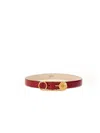 Versace Medusa Detailed Safety-pin Belt In Red