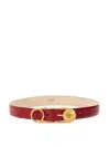 Versace "pin De Sécurité" Belt In Red