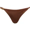 Versace Brown Safety Pin Bikini Bottom In Brown