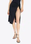 Versace Safety Pin Cover-up Mini Skirt In Black