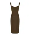 Versace Safety Pin-detail Midi Dress In Green