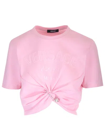 Versace T-shirt In Pink