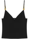Versace V-neck Tank Top In Black