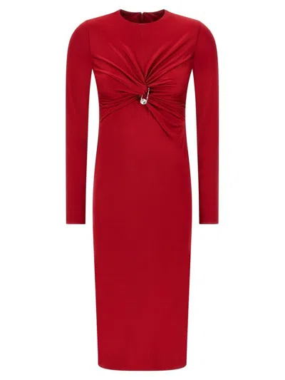 Versace Long-sleeved Dress In Red