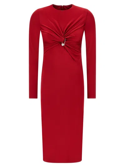 Versace 'safety Pin' Dress In Red