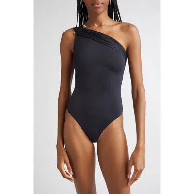 Versace Safety Pin Gathered One-piece Swimsuit
