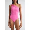 Versace Safety Pin Gathered One-piece Swimsuit