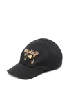 Versace Safety Pin Kids Baseball Cap In Black