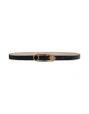 VERSACE VERSACE SAFETY PIN LEATHER BELT WOMAN BELT BLACK SIZE 39.5 CALFSKIN