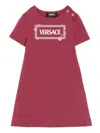 Versace Safety-pin Logo Dress In Red