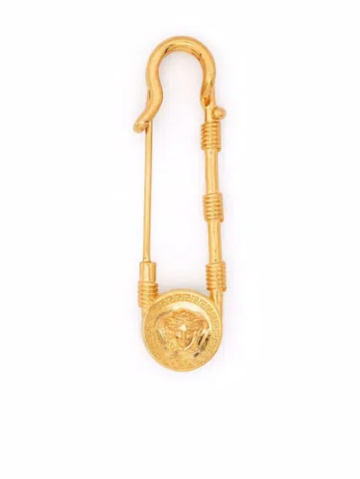 Versace Safety-pin Medusa Brooch