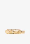 Versace Safety Pin Metallic Leather Belt