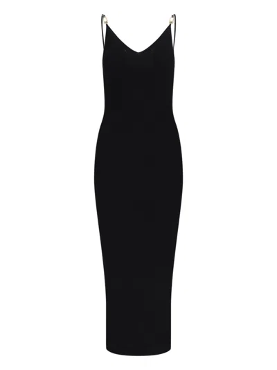 VERSACE SAFETY PIN MIDI DRESS