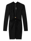 Versace Safety Pin Fitted Mini Dress