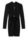 Versace Safety Pin Fitted Mini Dress