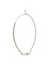 Versace Safety Pin Necklace In Gold