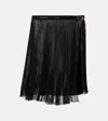 Versace Safety Pin Cover-up Pleated Skirt In Black