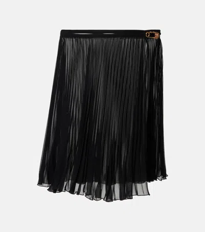 VERSACE SAFETY PIN PLEATED BEACH COVER-UP