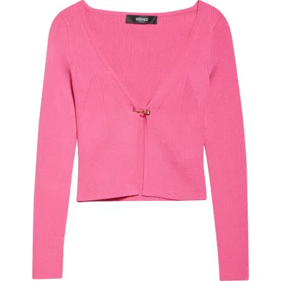 Versace Safety Pin Rib Cardigan