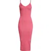 Versace Safety-pin Straps Rib Knit Midi Dress