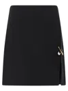 Versace Safety Pin A-line Wool Mini Skirt