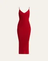 Versace Pin-up Midi Dress In Lipstick Red