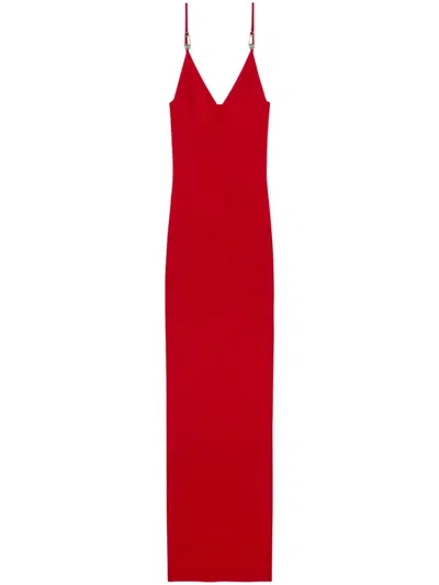VERSACE SAFETY PIN SLIP MIDI DRESS