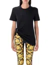 Versace Safety Pin Draped T-shirt In Black