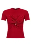 Versace Safety Pin Gathered Short-sleeved Top