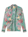 Versace Underwater Baroque Shirt In Green