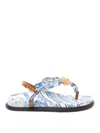 Versace Fabric And Calf Leather Sandals In Multi