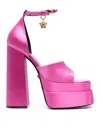 Versace Pink Aevitas Medusa Platform Sandals In Fuchsia