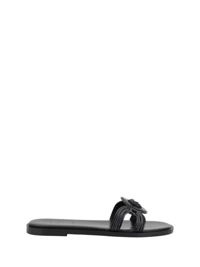 Versace Sandals In Black
