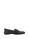 Versace Villa Loafers In Calfskin Leather In Black