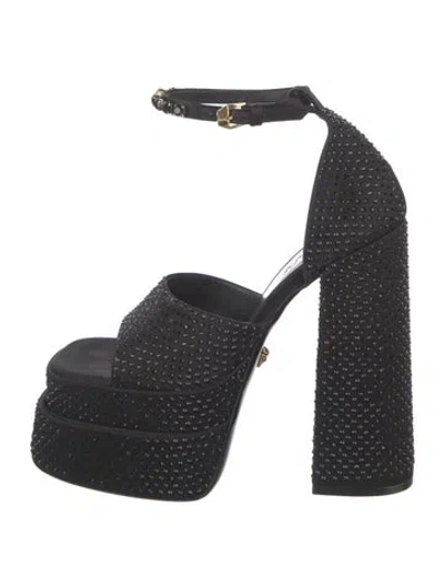 Pre-owned Versace Sandals In Black