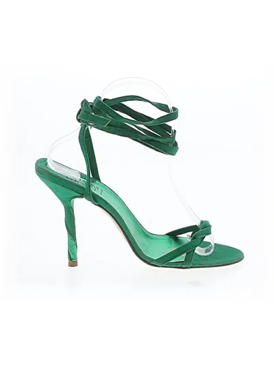 Pre-owned Versace Sandals In Green