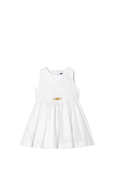 Versace Kids' Sangallo Baby Dress In White
