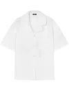 Versace Notched-collar Buttoned Shirt In White