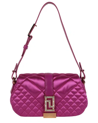 Versace Satin & Leather Mini Bag In Pink | ModeSens