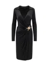 Versace Satin Dress With Safety Pin