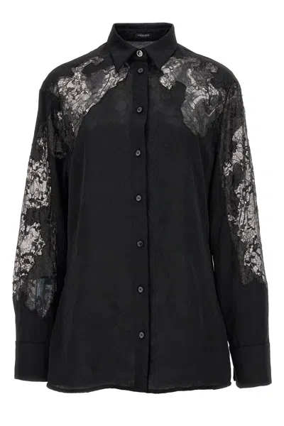 VERSACE VERSACE SATIN LACE SHIRT