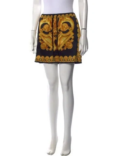 Pre-owned Versace Satin Mini Shorts W/ Tags In Neutrals