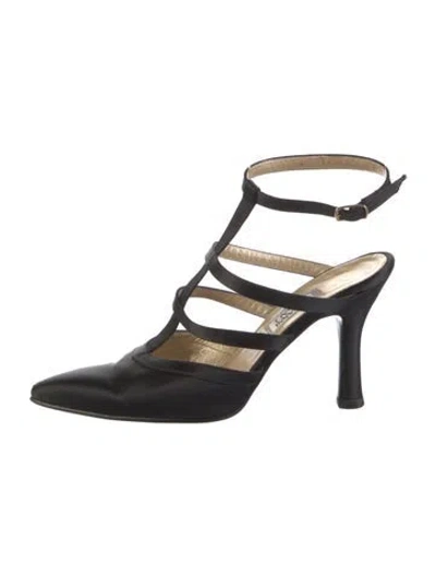 Pre-owned Versace Satin Pumps In Brown