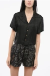 Versace Satin Pyjama Top With Barocco Motif