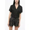 Versace Satin Pyjama Top With Barocco Motif