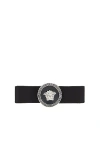 Versace Pince À Cheveux Gianni Ribbon In Black