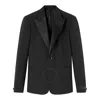 Versace Duchesse Satin-trim Single-breasted Blazer In Black
